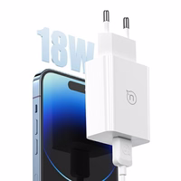 USAMS Tīkla lādētājs 18W + kabelis Lightning/ USB-A Fast Charging balts series SC SCXLTZ03