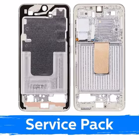Vidējais rāmis Samsung S911 S23 / Cream / (Service Pack)