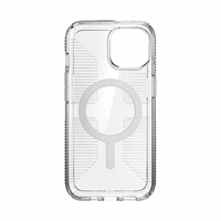 Speck Gemshell Grip + MagSafe - maciņš iPhone 17e / 16e / 15 / 14 / 13 (Clear / Chrome Finish)