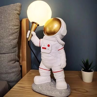 Mēness galda lampa ASTRONAUTS stāvošs Art Deco (modelis 1) AMTL