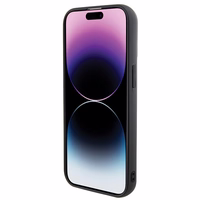 Karl Lagerfeld 3D gumijas daudzveidīgs logotips viedtālruņa apvalks iPhone 15 - melns