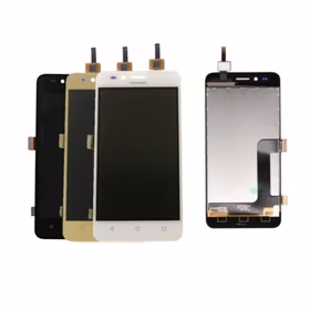 LCD Displejs Saderīgs ar Huawei Y3-II Melns HQ (Straight flex / 4G)