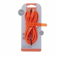 Komplektēšanas kabelis USB-C - USB-C 1,5 m 2,1A KSC-C-1.5210 oranžs