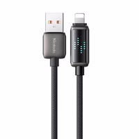 Mcdodo CA-5250 USB-A-uz Lightning kabelis, LED displejs, 1,2 m