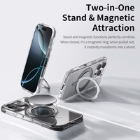 Rock Rotating Stand Crystal Series Magnētiskais Iphone 16 melns