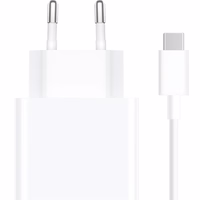 Xiaomi MDY-16-EF 1xUSB-A 33W sienas lādētājs ar 3A USB-C kabeli - balts