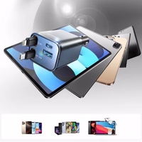 Automašīnas lādētājs Joyroom "JR-CCL05" melns 30W (1xPD / 1xQC3.0) + "Lightning" un "Type-C" kabelis