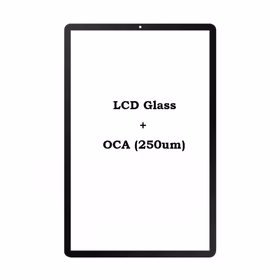 Outer Screen Glass Saderīgs ar "Pro+" Apple iPad Pro 12.9'' 2020 (4th Gen.) / Melns / glass + OCA XH 250um