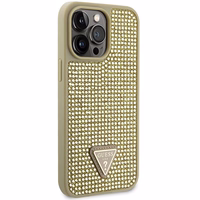 Guess GUHCP14XHDGTPD iPhone 14 Pro Max 6.7" zelta/zelta hardcase Rhinestone Triangle