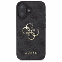 Guess 4G Liels Logo iPhone 16 Plus Apvalks - melns