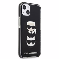 Viedtālruņa apvalks Karl Lagerfeld Karl&Choupette Head Case iPhone 13 - melns