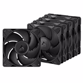 ARCTIC P14 PRO PWM PST High-Performance Fans x5, 4-pin, 140mm, melns