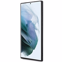 Guess 4G Collection Ādas Metāla Logotips Magnētiskais viedtālruņa apvalks Samsung Galaxy S24 Ultra - melna