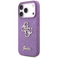 Guess Fiksēts Mirdzošs Liels 4G viedtālruņa apvalks iPhone 17 Pro - violeta