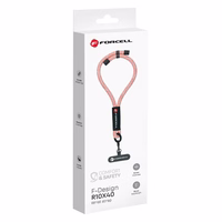 FORCELL F-DESIGN R10X40 rokas telefona siksniņa ar regulējamu garumu (maks. 20cm cilpā) rozā balta