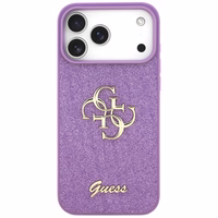Guess Fiksēts Mirdzošs Liels 4G viedtālruņa apvalks iPhone 17 Pro Max - violeta