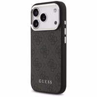 Guess 4G Classic Logo Magnētiskais viedtālruņa apvalks iPhone 17 Pro - melns