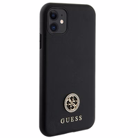 Guess Strass Metal Logo viedtālruņa apvalks iPhone 11 / Xr 6.1" - Melns