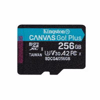 Kingston Atmiņas karte 256GB microSDXC Canvas Go Plus Gen4 200MB/s A2 U3 V30 + adapteris