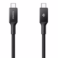 Spigen Essential EB10015CC USB-C / USB-C 100W 150 cm kabelis - melns