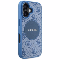 Guess 4G Circle Classic Logo Magnētiskais viedtālruņa apvalks iPhone 16 - zils