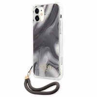 Guess GUHCP12SKSMAGR iPhone 12 mini 5,4 pelēks ciets vāciņš Marble kolekcija