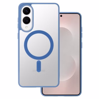 Akrila krāsains Magsafe apvalks Samsung Galaxy S25 Edge gaiši zils