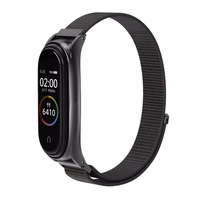 Nailona siksna XIAOMI Mi Band 5 / 6 / 7 melna (05)