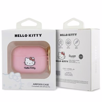 Hello Kitty Silikonais 3D Kitty Head korpuss AirPods Pro - rozā