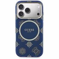 Guess IML Peony Dot MagSafe Maciņš for iPhone 17 Pro - zils