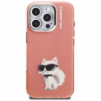 Karl Lagerfeld IML Aquarelle Choupette & Logo macins iPhone 16 Pro Max - roza