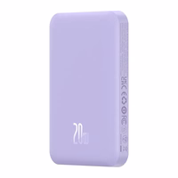 Magnētiskais portatīvais lādētājs Baseus Mini 5000mAh 20W (violets)