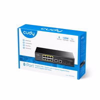 Cudy GS1010PS2 network switch Unmanaged Gigabit Ethernet (10/100/1000) Power over Ethernet (PoE) melns