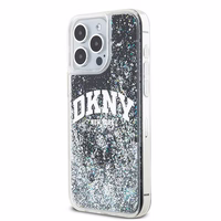 DKNY Liquid Glitter Big Logo viedtālruņa apvalks iPhone 13 Pro Max - melns