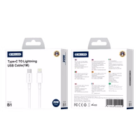 JELLICO kabelis B1 USB-C - Lightning PD 20W 1M Balts
