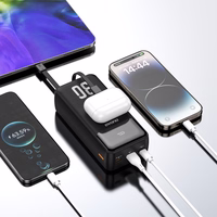 Dudao K15Max 30000mAh PD 22.5W Powerbank with USB-C and Lightning Cables - balts