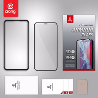 Crong Anti-Bacterial 3D Armor Glass – 9H rūdīts stikls the entire iPhone 12 Mini screen + installation frame