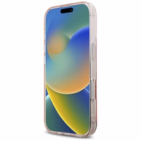 Karl Lagerfeld IML Rhinestones Karl Head viedtālruņa apvalks iPhone 16 Pro Max rozā