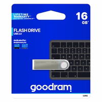 GOODRAM UUN2 pendrive - 16GB USB 2.0 sudrabains