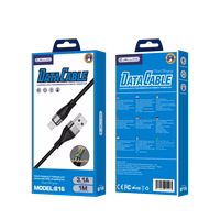 JELLICO kabelis B16 Micro USB 3.1A 1M Melns