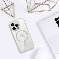 Glitter magnētiskais viedtālruņa apvalks Iphone 14 Pro caurspīdīgs
