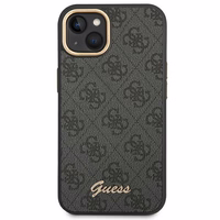 Guess GUHCP14SHG4SHK iPhone 14 6.1 "melns / melns cietais apvalks 4G Vintage Gold Logo