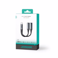 Joyroom SY-C03 USB-C uz 2x USB-C 2-in-1 DAC adapteris - melns