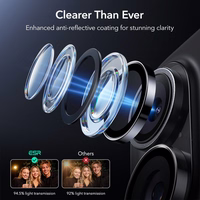 ESR Armorite kameras vāciņš iPhone 16 / 16 Plus / 17 - melns