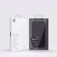 Nillkin CamShield Silky Silikona viedtālruņa apvalks iPhone 14 Pro Max silikona apvalks ar kameras aizsargu zils
