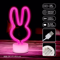 Neon LED on statīvs RABBIT rozā USB-C FSC-10 Forever Light