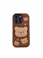Maciņš 3D BEARS AR STATĪVU IPHONE 13