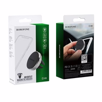 Auto tālruņa turētājs Borofone BH8, uz ventilācijas restes, magnētisks stiprinājums, melns
