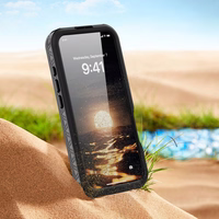 Ūdensnecaurlaidīgs apvalks SHELLBOX GT saderīgs ar MagSafe IPHONE 16 Pro melns