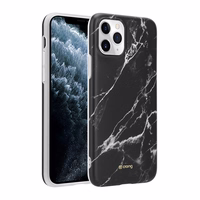 Crong Marble maciņš – iPhone 11 Pro maciņš (melns)